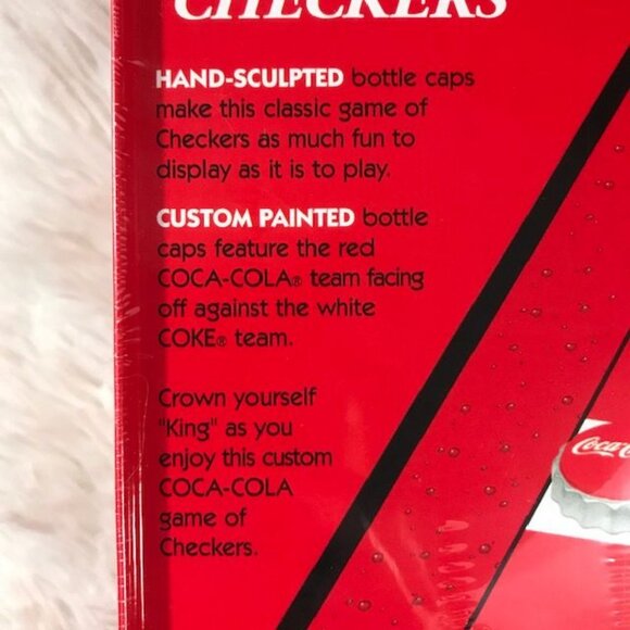 Vintage Coca-Cola Collector's Edition Checkers in Raised Logo Square Tin - Picture 5 of 12